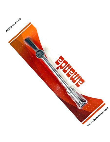 Amanda 18/8 Stainless Steel Bombilla – Spring Filter Yerba Mate Straw 15.5 cm